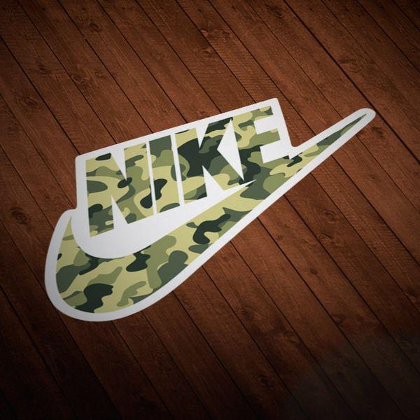 Camo Nike Logo - Sticker Nike Camo | MuralDecal.com