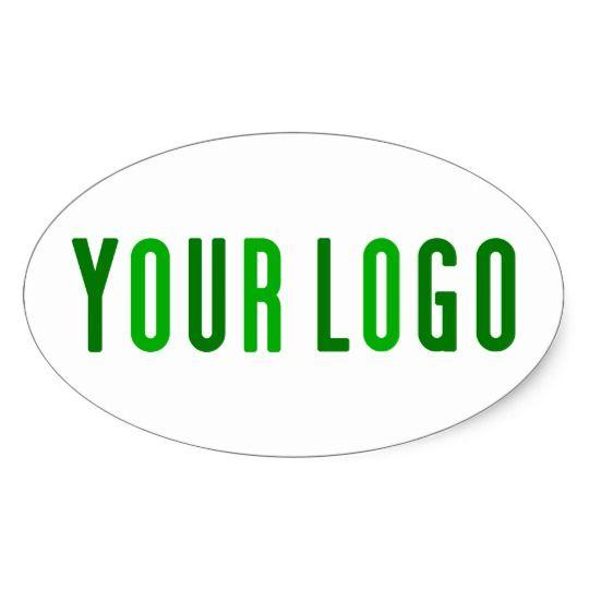 Green Oval Logo - Promotional Your Company or Event Logo Green Oval Sticker | Zazzle.co.uk