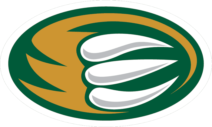 Green Oval Logo - Everett Silvertips Alternate Logo (2004) bear claw inside a