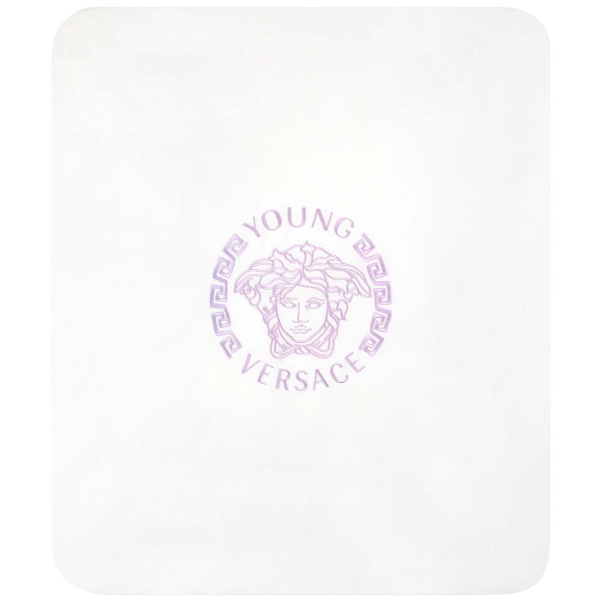 White Pink Logo - Young Versace White & Pink Logo Baby Blanket