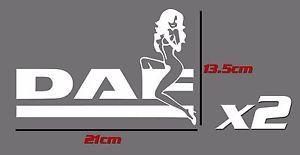 DAF Logo - DAF Girl Logo Truck Wagon Decal Sticker x 2