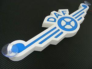 DAF Logo - NEW 3D DAF LOGO 24V ILLUMINATING BLUE LED NEON PLATES | eBay