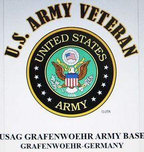 Army Base Logo - USAG GRAFENWOEHR ARMY BASE*GRAFENWOEHR-GERMANY U.S.ARMY VET W/ARMY ...