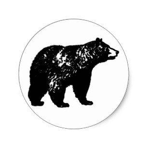 Black Bear Logo - Black Bear Logo Stickers & Labels | Zazzle UK