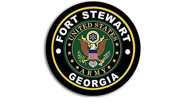 Army Base Logo - American Vinyl Round Fort Stewart Army Base Sticker