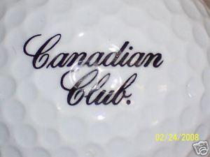 Canadian Club Logo - CANADIAN CLUB WHISKY ALCOHOL LOGO GOLF BALL BALLS