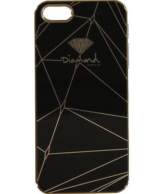 iPhone Diamond Supply Co Logo - Diamond Supply Co Black & Gold iPhone 5 Snap On Case