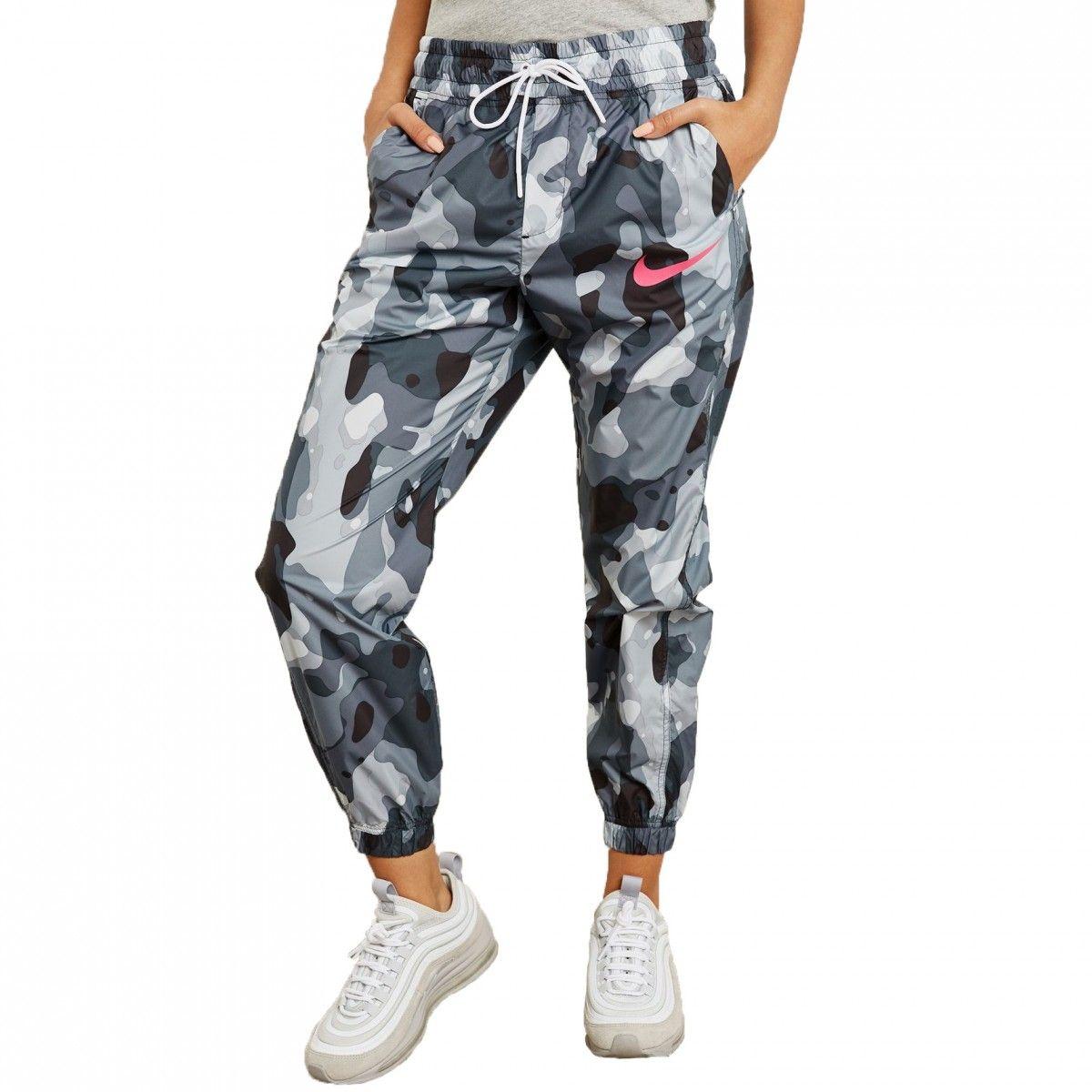 Camouflage Nike Logo - Nike Women's Sportswear Swoosh Camo Pants | GJSportLand