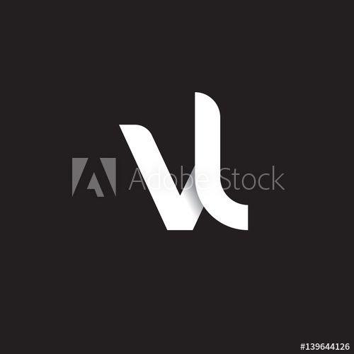 Brand with VL Logo - Initial lowercase letter vl, linked circle rounded logo with shadow