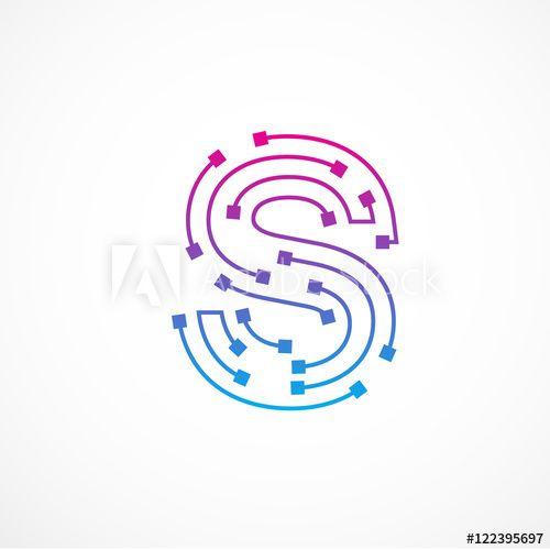 Letter S Logo - Abstract letter S logo design template, technology, electronics