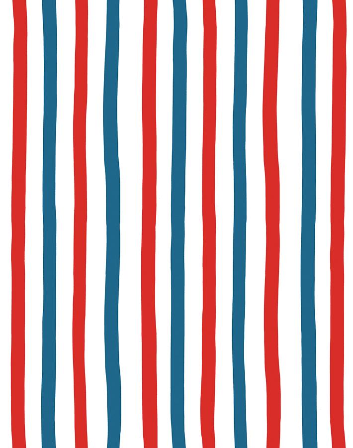 Red and Blue Stripe Logo - Stripes Removable Wallpaper - Red Blue - Wallshoppe