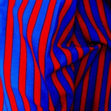 Red and Blue Stripe Logo - Remnant Kings Polycotton Stripe Fabric Red • Shop • Remnant Kings