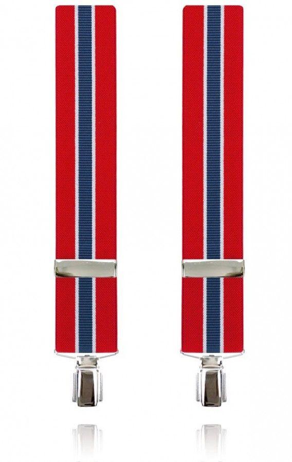 Red and Blue Stripe Logo - Red with Navy Blue Stripe Braces