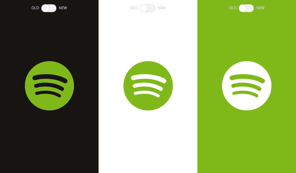 Old Spotify Logo - Spotify Green Comparison