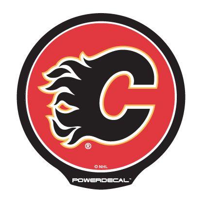 Red White and Flame Logo - PowerDecal PWR7601 Decal NHL (R) Series Calgary Flames Logo; Backlit ...