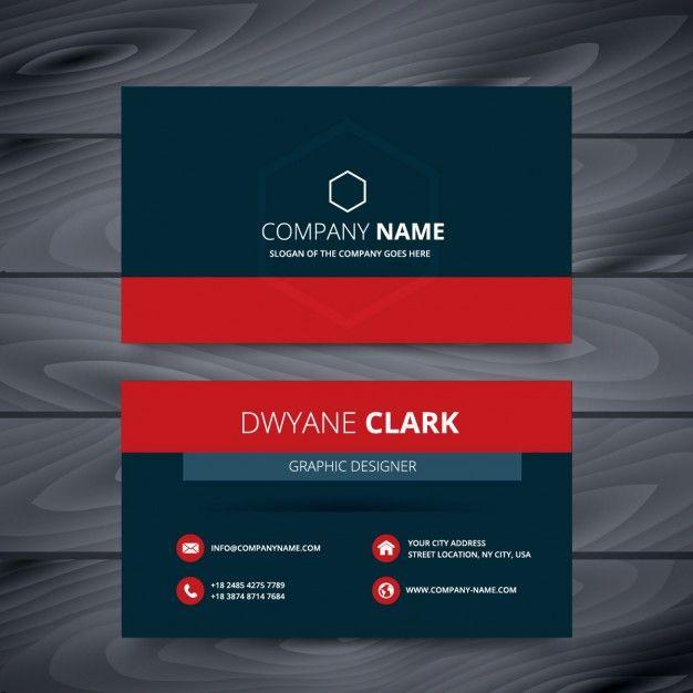 Red and Blue Company Logo - Blue and red modern business card Vector | Free Download