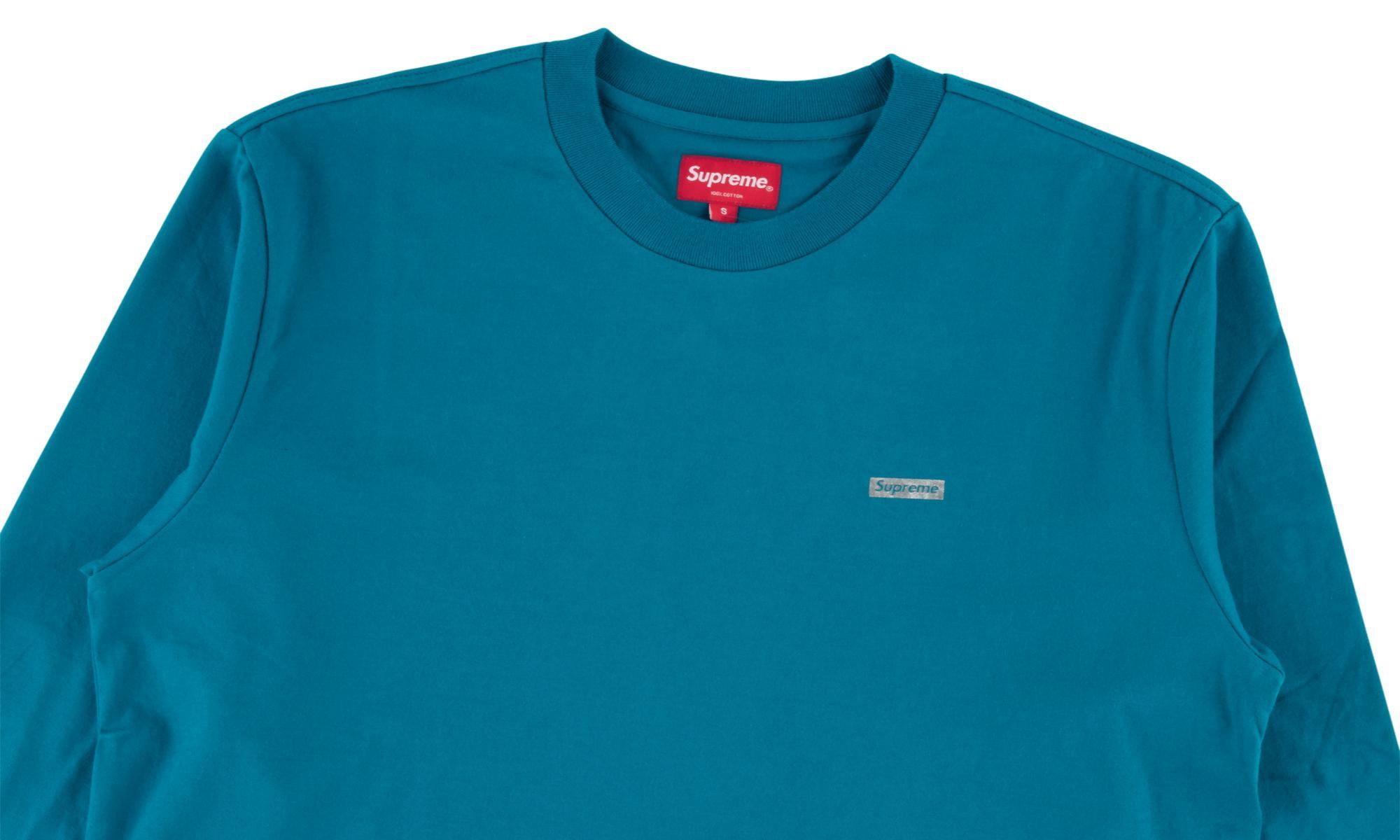 Blue and Green Box Logo - Supreme Metallic Box Logo L/s Tee Blue in Blue for Men - Lyst