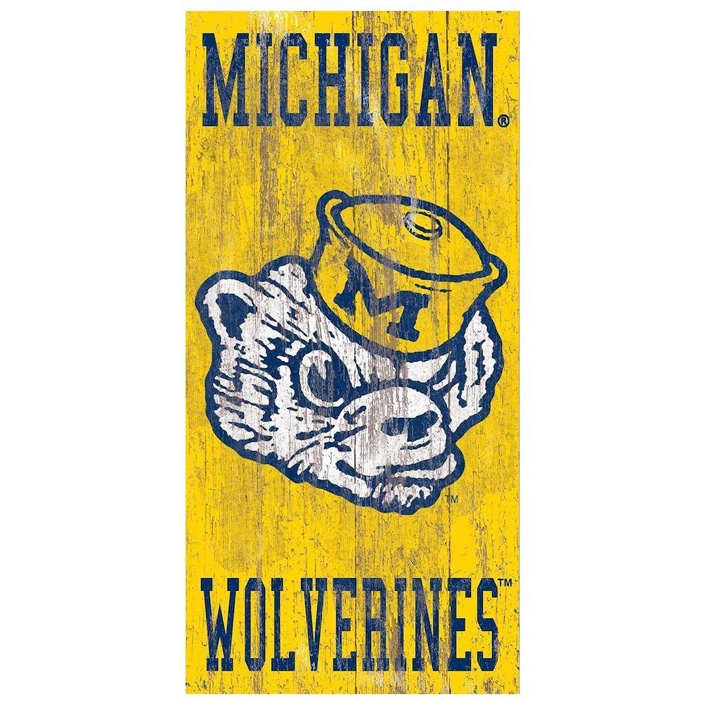 Michigan Wolverines Logo - Michigan Wolverines Heritage Logo Wall Sign