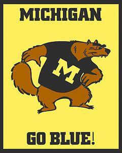 Michigan Wolverines Logo - Vintage University of Michigan Wolverines Logo, 8x10 Color Photo | eBay