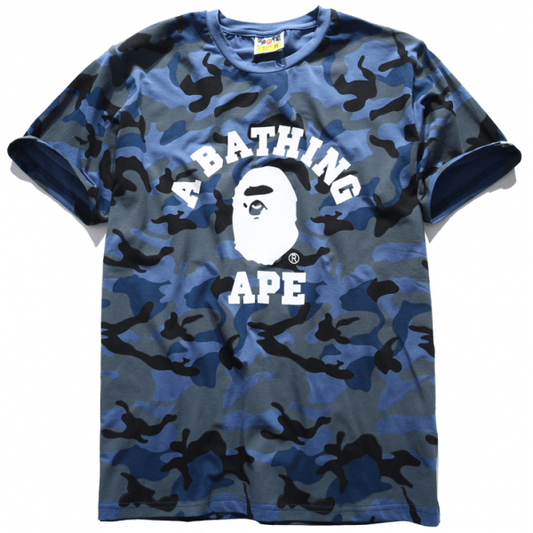 Blue Bathing Ape Logo - NEW! A Bathing Ape Logo Camou T-Shirt| Buy A Bathing Ape Online