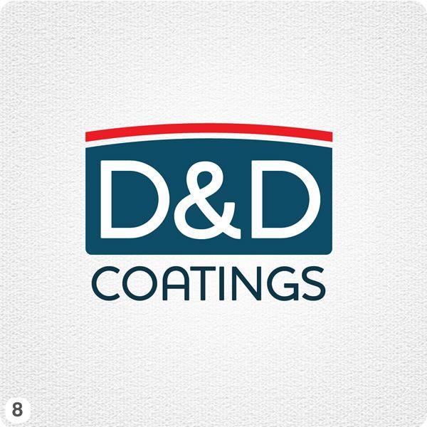 Red and Blue Services Logo - Painting Company Logo Design for D&D Coatings