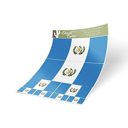 Desert V Logo - Amazon.com: Desert Cactus Guatemala Country Flag Sticker Decal ...