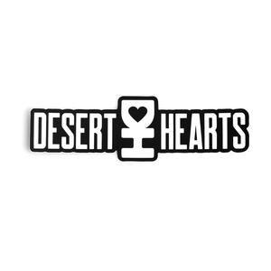 Desert V Logo - WHITE DESERT HEARTS LOGO STICKER – Desert Hearts Shop