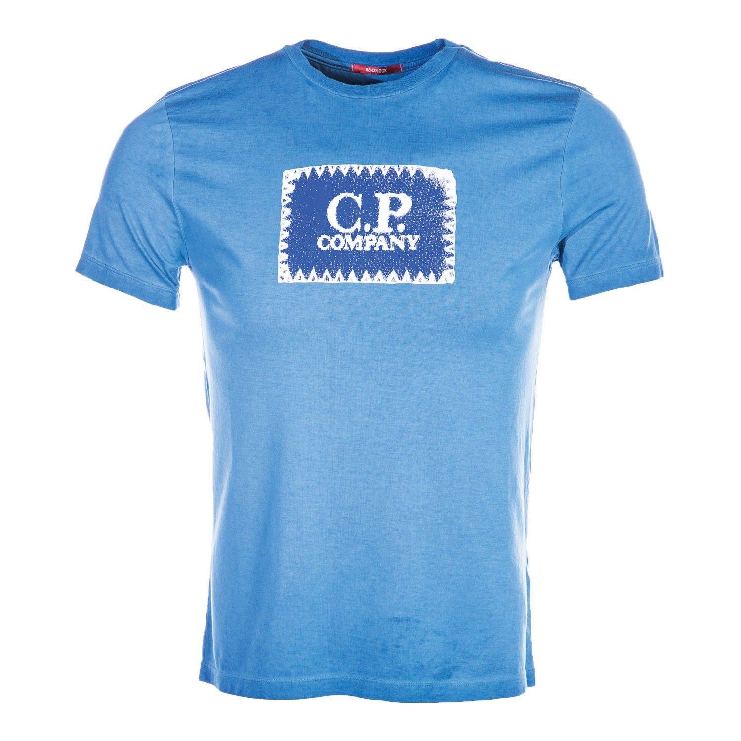 Blue and Green Box Logo - CP Company Box Logo Dye T Shirt in Blue I CP Company I Norton Barrie