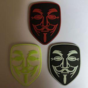 Desert V Logo - 3PCS V for Vendetta Mask Military Army Tactical Morale Desert Badge