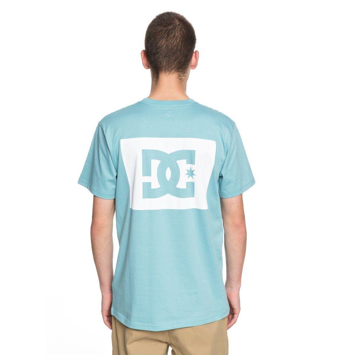 Blue and Green Box Logo - DC Shoe Co Stage Box T-Shirt