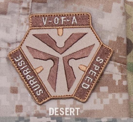Desert V Logo - TRIGGER PULL LOGO COMBAT BADGE MORALE VELCRO