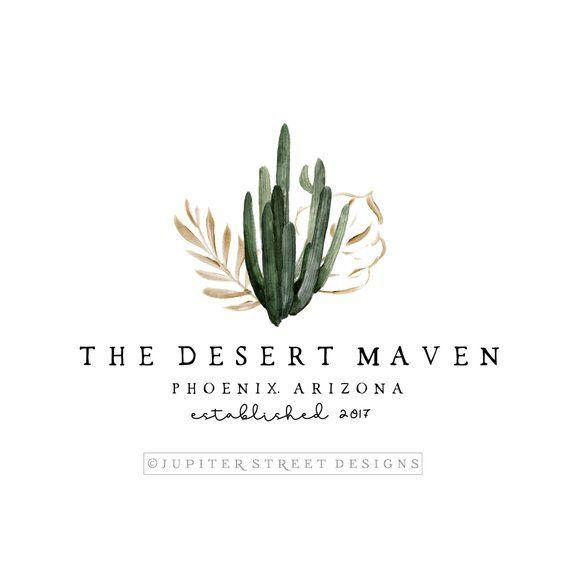 Desert V Logo - Premade Logo Cactus Logo Desert Logo Modern Logo Logo