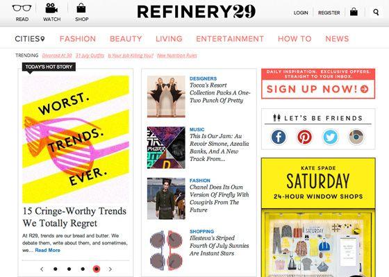 Refinery 29 Logo - brandchannel: Content Meets Commerce: How Thrillist and Refinery29 ...