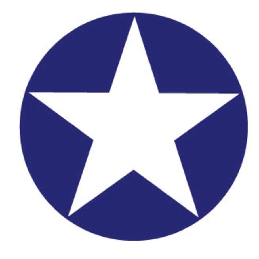 White Blue Circle Star Logo - USAF Roundel Blue Circle White Star