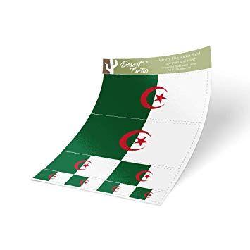 Desert V Logo - Desert Cactus Algeria Country Flag Sticker Decal Variety