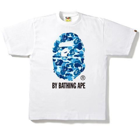 Blue Bathing Ape Logo - Bape ABC Camo Ape Head Tee (Blue/Wht) – Superbored Clothing Ltd.