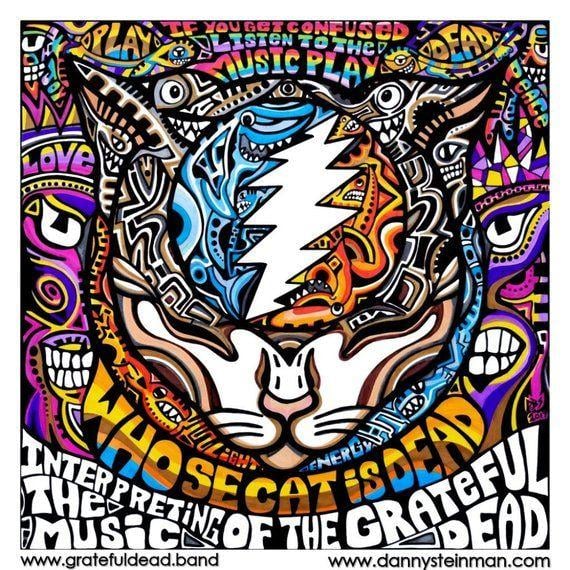 Grateful Dead Cat Logo - CHINA CAT Grateful Dead Jerry Garcia Psychedelic Rock poster