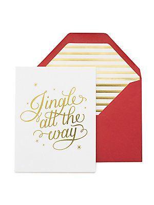 Looks Like White and Red Envelope Logo - sugar paper Jingle All The Way Note Cards/Set of 6 - Red - Size No ...