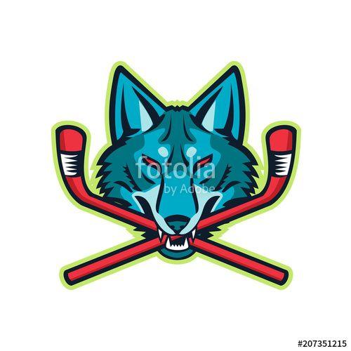 Coyote Sports Logo - Sports mascot icon illustration of head of a coyote or gray wolf ...