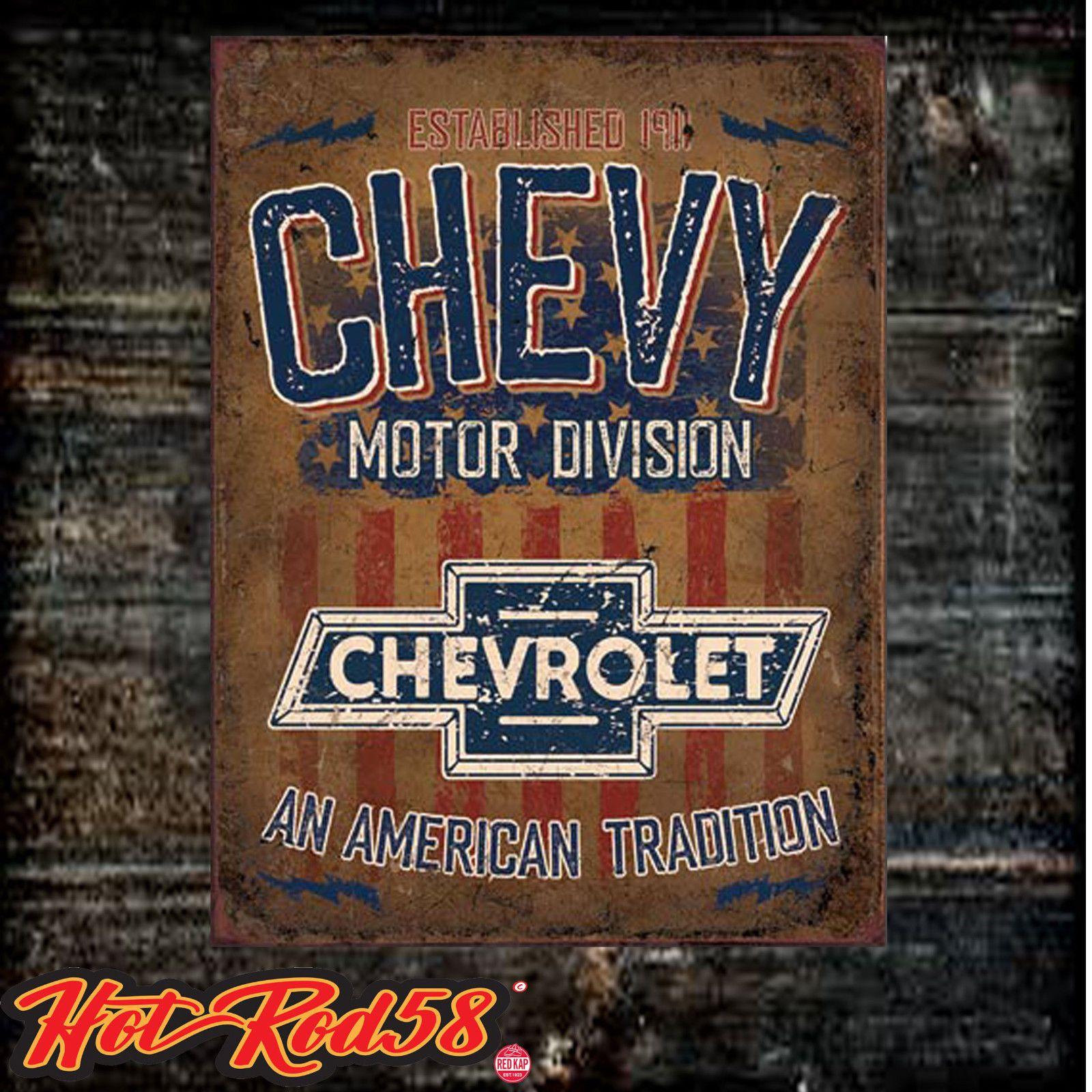 Chevrolet Garage Logo - Chevy Hotrod Metal Tin Wall Sign American Chevrolet Car Truck Garage ...
