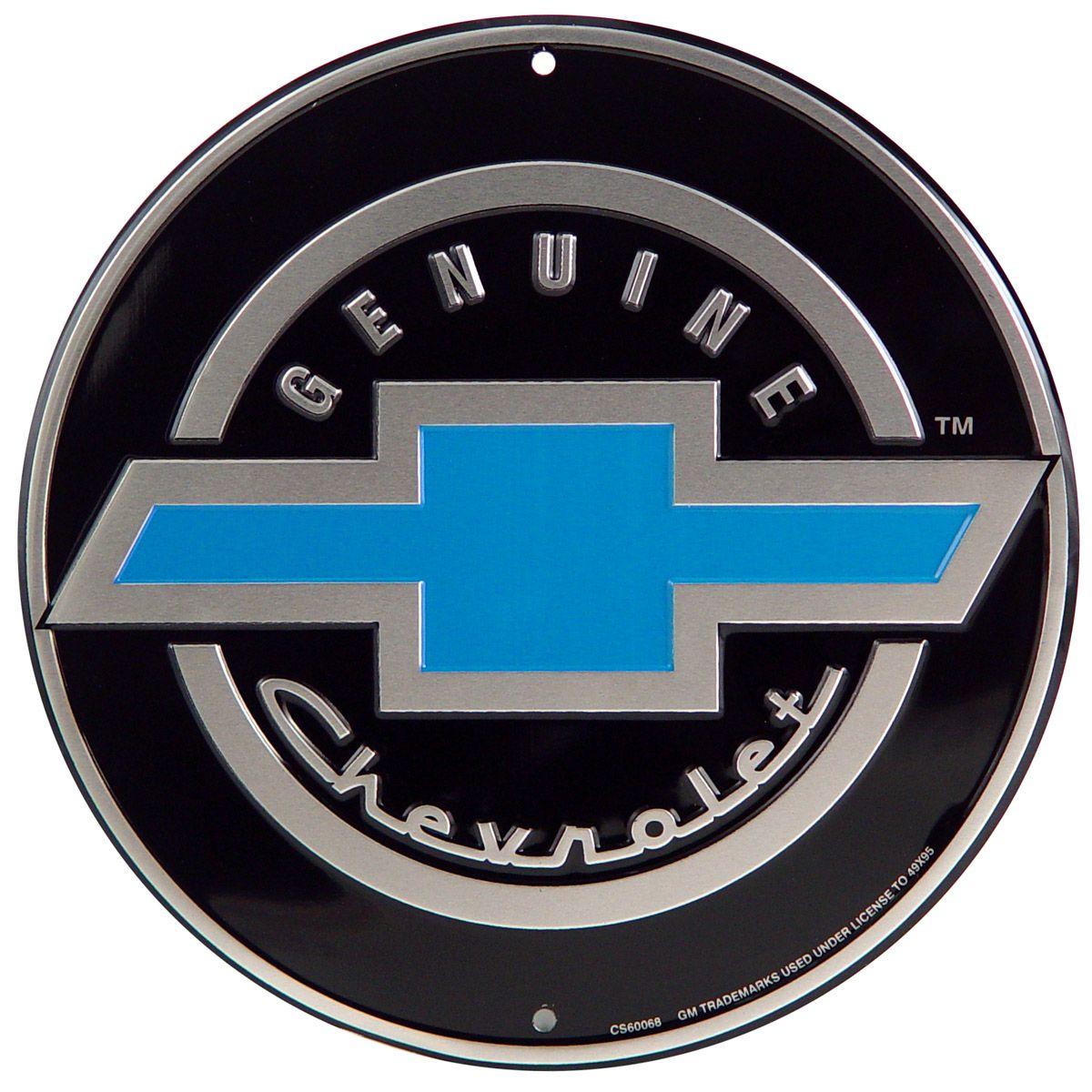 Chevrolet Garage Logo - Chevrolet Genuine Bowtie Car Logo Metal Sign at Retro Planet