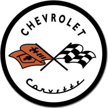 Chevrolet Garage Logo - Chevy Corvette Logo Garage Metal Sign | Retro Nostalgic Wall Decor ...