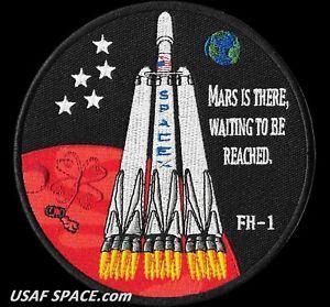 FH Falcon Heavy Logo - NEW SPACEX FALCON HEAVY FH -1 USAF 5SLS ORIGINAL Launch & Landing ...