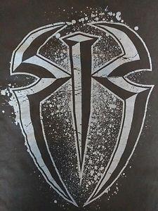 WWE Shield Logo - WWE Roman Reigns One Versus All T Shirt M Medium The Shield Blue