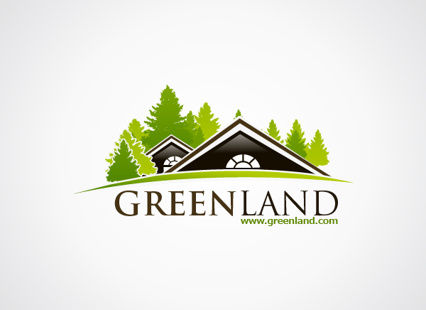 Green Corporate Logo - Green Land Logo Design. Real Estate Logo Design. Logo design