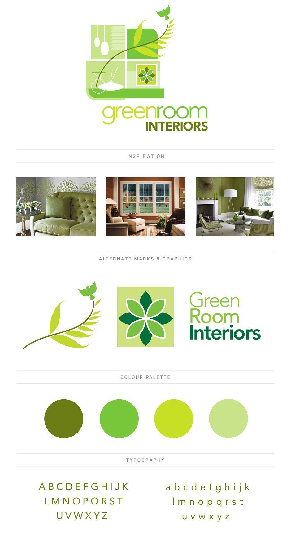Green Corporate Logo - Logo design and brand development for Green Room Interiors