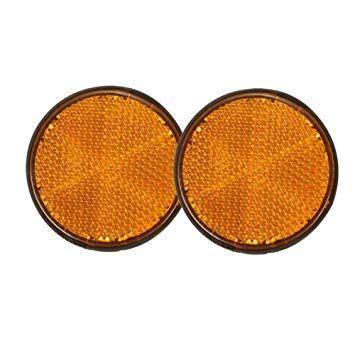 Orange Circle R Logo - SODIAL(R) 2 x 2inch Round Orange Reflectors Universal For ...