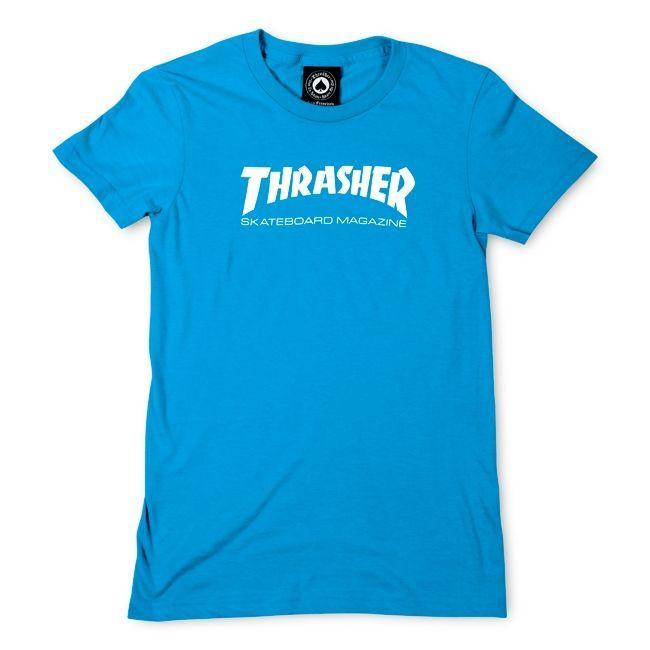 Whit and Blue Thrasher Logo - Thrasher Magazine Shop - Girls Thrasher Mag Logo Short Sleeve ...