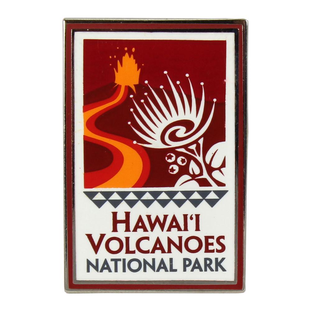 Red White Blue Rectangular Logo - Lapel Pin: Hawaiʻi Volcanoes National Park Logo – Hawaii Pacific ...