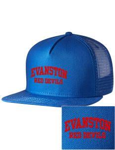 Evanston Red Devils Logo - Evanston High School Red Devils Trucker Caps | Prep Sportswear